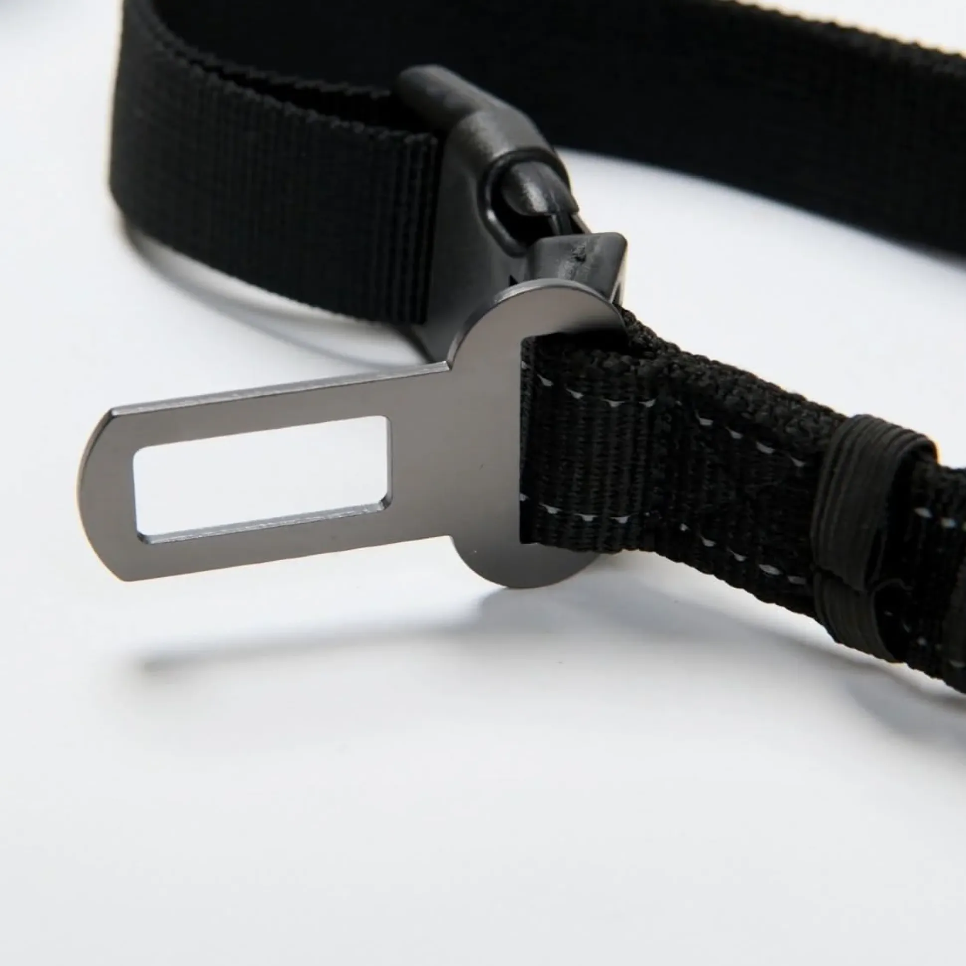 Multipurpose Seatbelt Handsfree Leash & Poop Bag Holder Set - Black