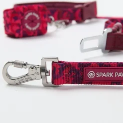 Multipurpose Seatbelt Handsfree Leash & Poop Bag Holder Set - Fuchsia Camo