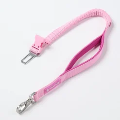 Multipurpose Seatbelt Handsfree Leash & Poop Bag Holder Set - Pink