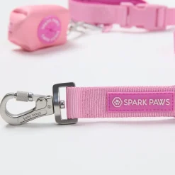 Multipurpose Seatbelt Handsfree Leash & Poop Bag Holder Set - Pink