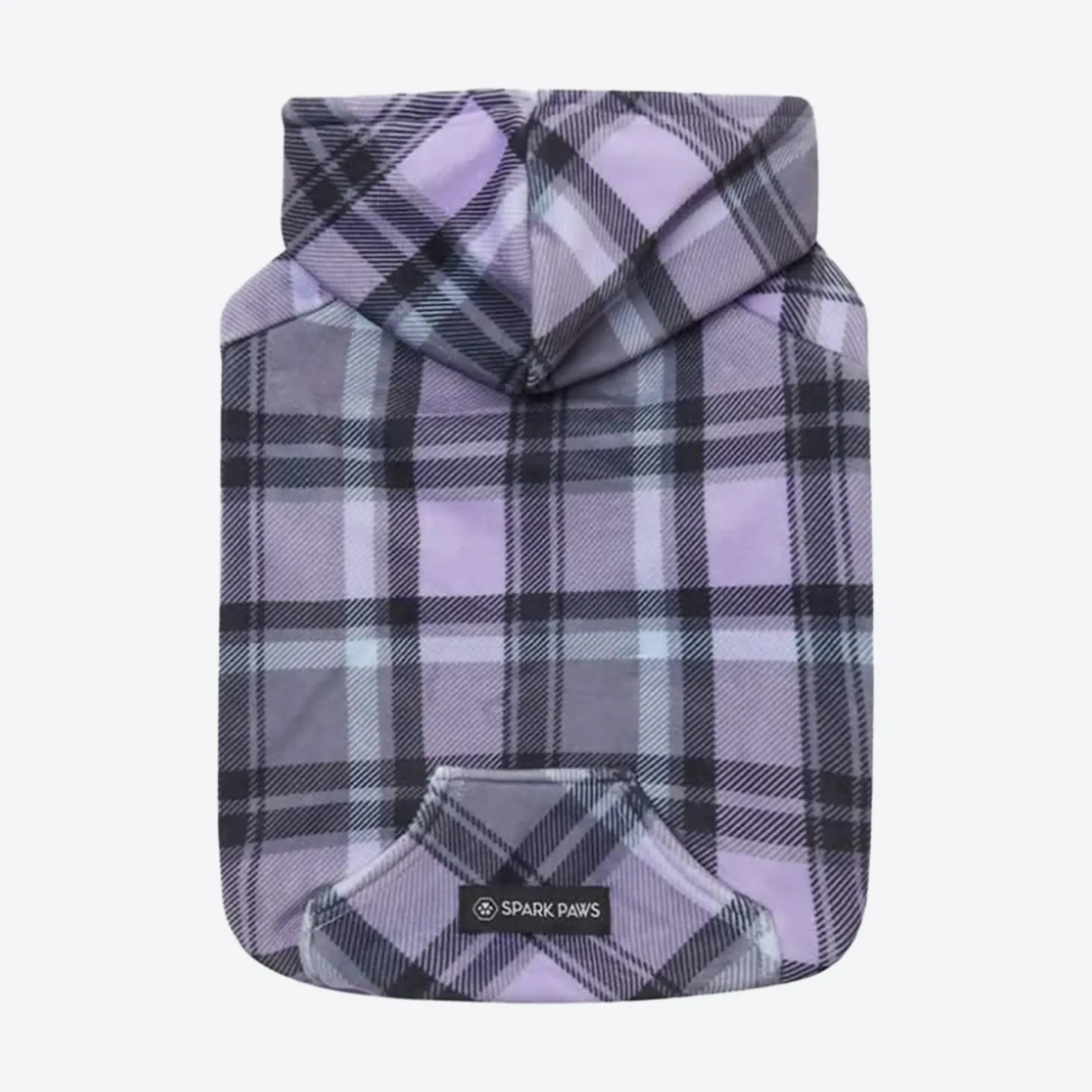 Purple Plaid Dog Hoodie