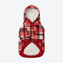 Red Plaid Dog Hoodie