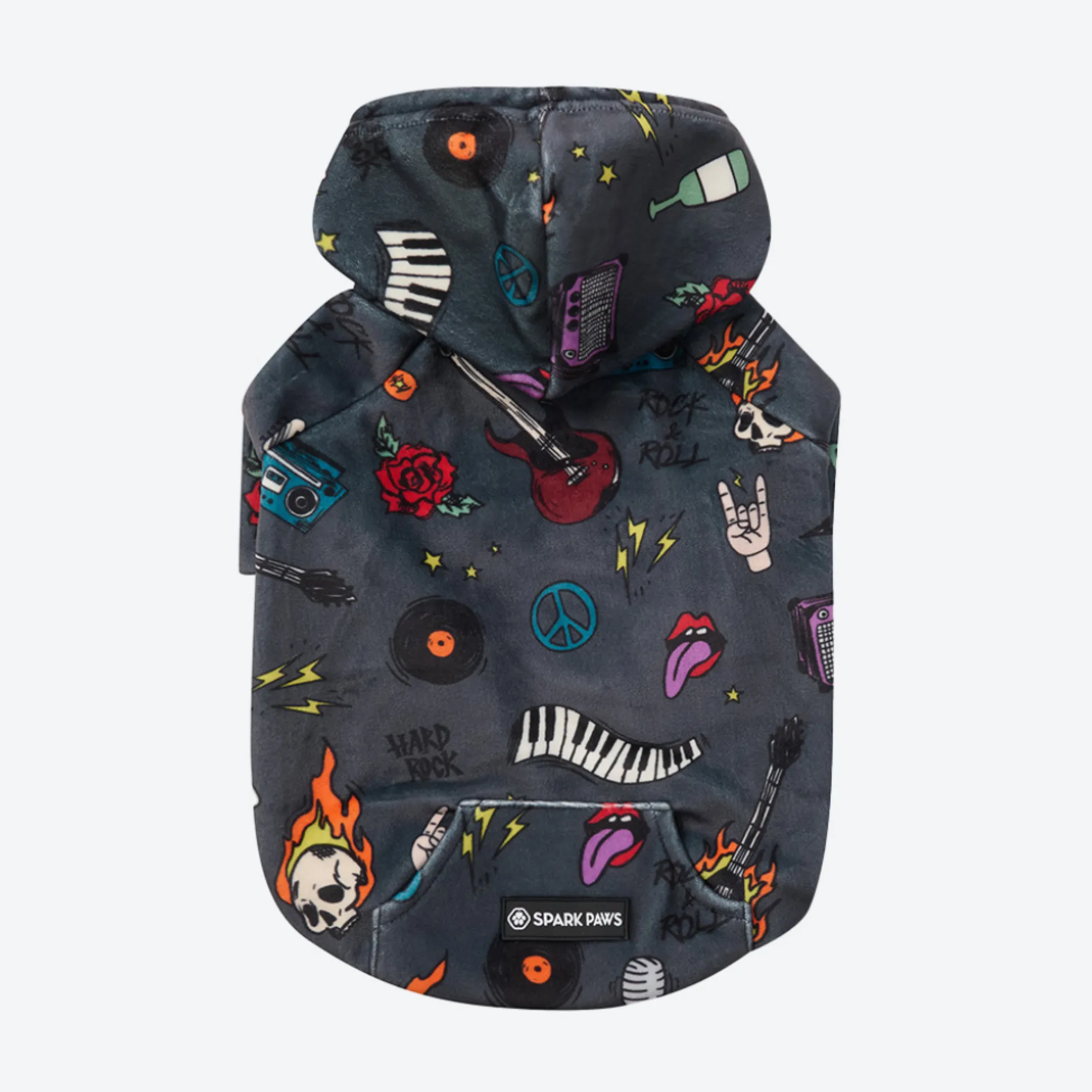 Rock and Roll Dog Hoodie