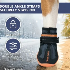 Spark Paws 365 - The All-Season Dog Shoes - Black Orange