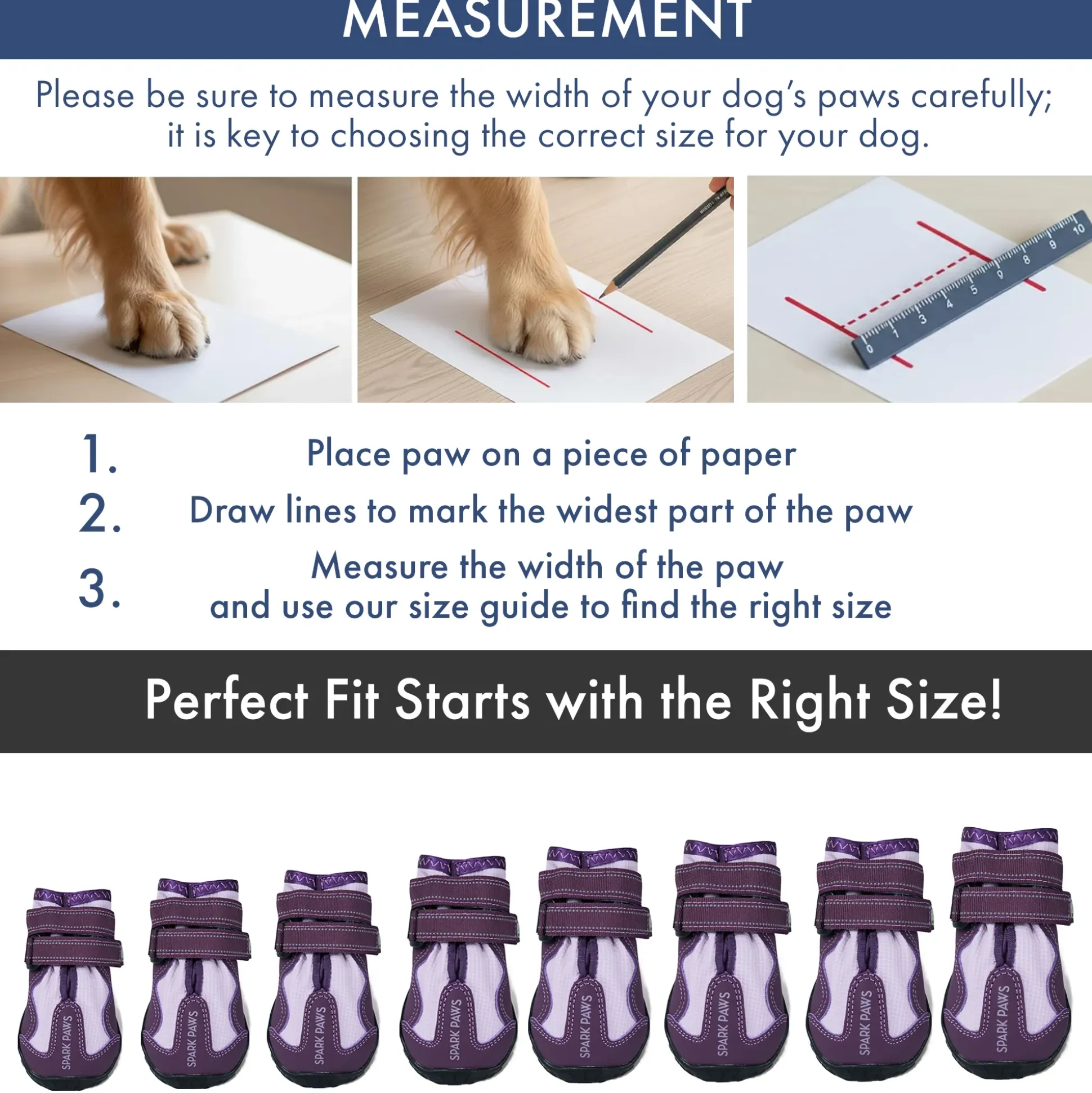 Spark Paws 365 - The All-Season Dog Shoes - Purple