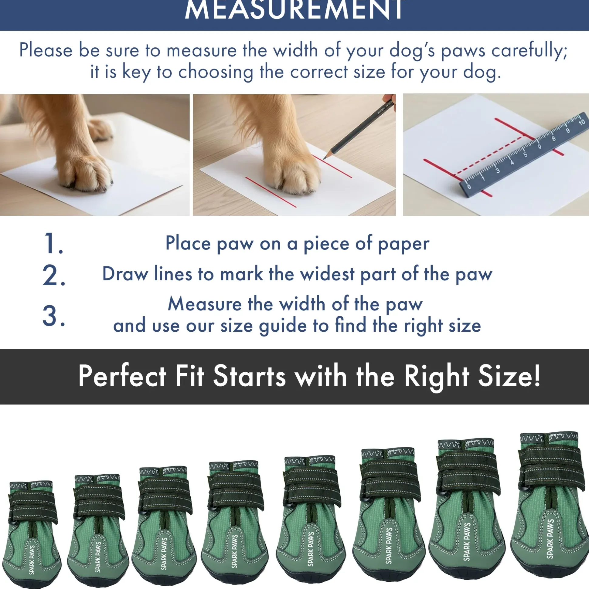 Spark Paws 365 - The All-Season Dog Shoes - Green