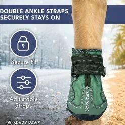 Spark Paws 365 - The All-Season Dog Shoes - Green