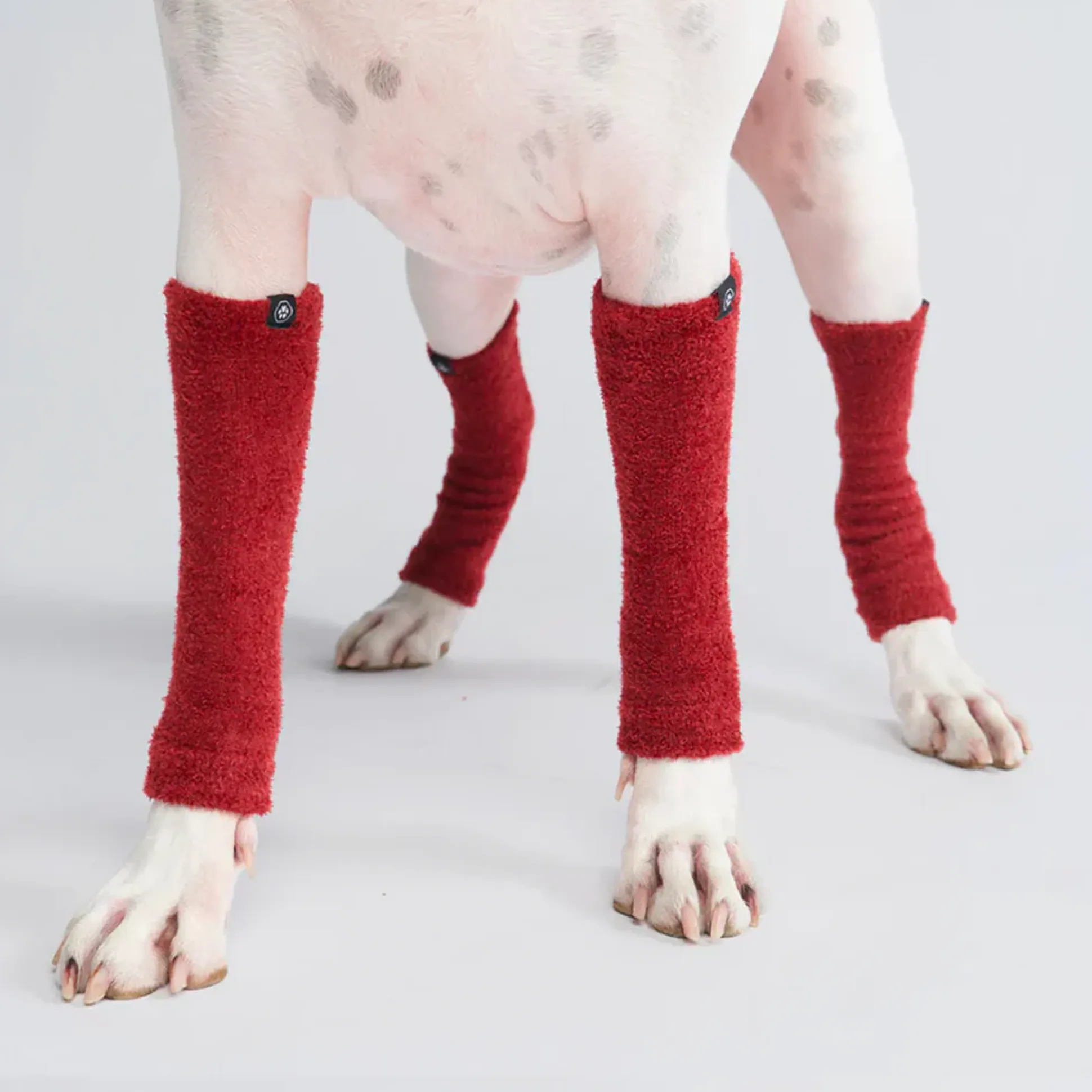 Stretchy Fleece Dog Leg Warmer Sleeves - Red