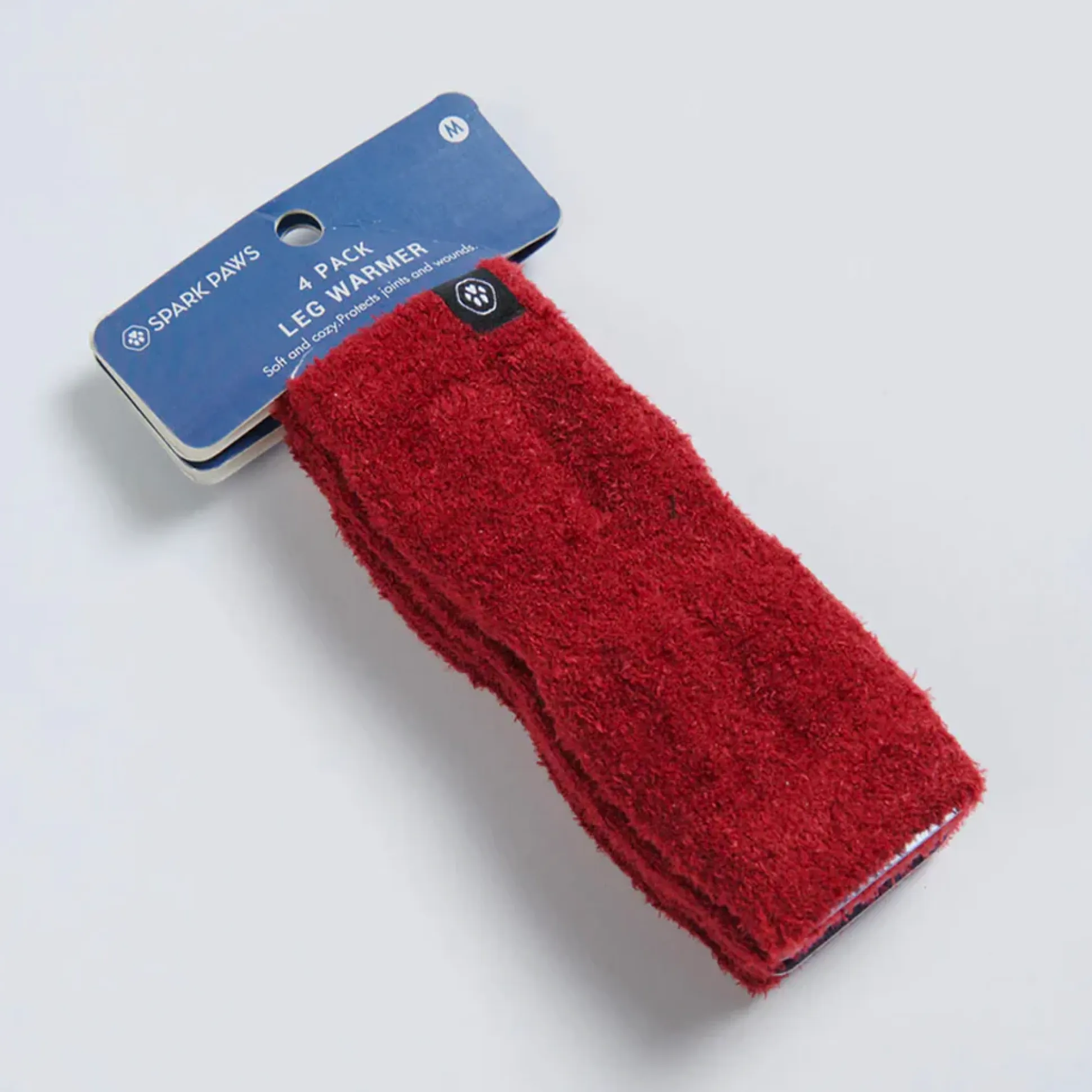 Stretchy Fleece Dog Leg Warmer Sleeves - Red