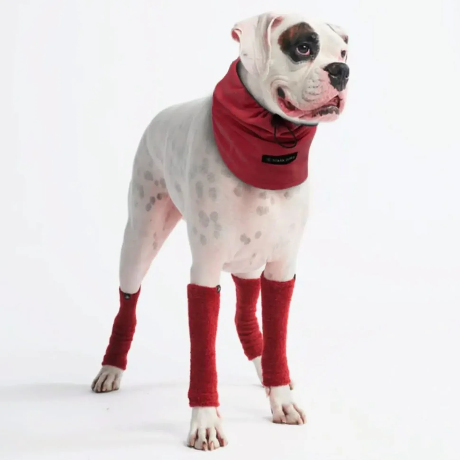 Stretchy Fleece Dog Leg Warmer Sleeves - Red