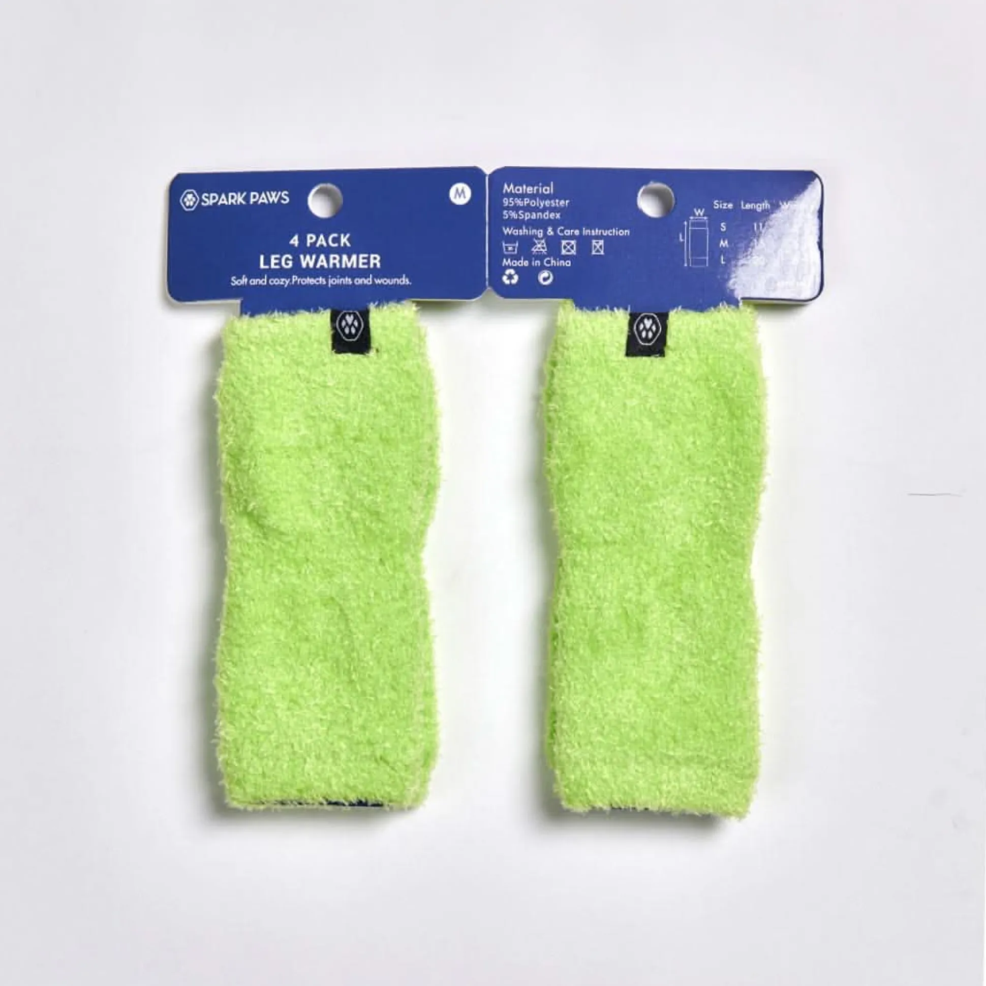 Stretchy Fleece Dog Leg Warmer Sleeves - Lime