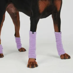 Stretchy Fleece Dog Leg Warmer Sleeves - Purple
