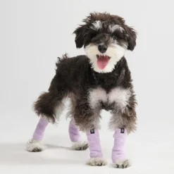 Stretchy Fleece Dog Leg Warmer Sleeves - Purple