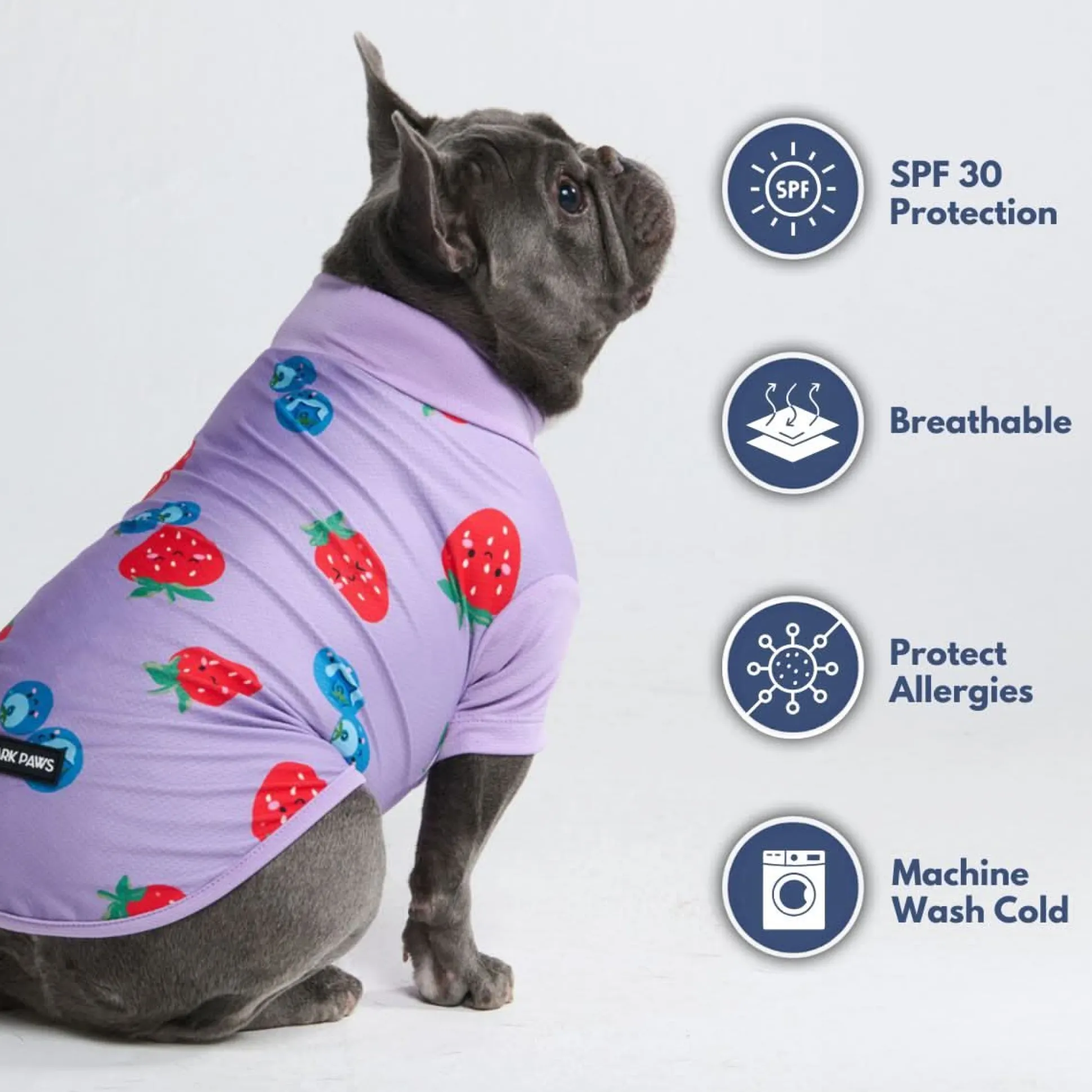 Sunblock Dog T-Shirt - Berries