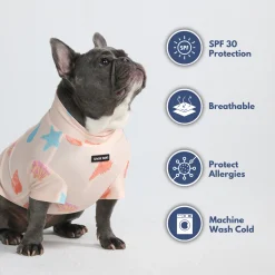 Sunblock Dog T-Shirt - Seashell