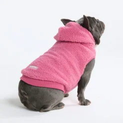 Teddy Sherpa Dog Jacket - Dark Pink