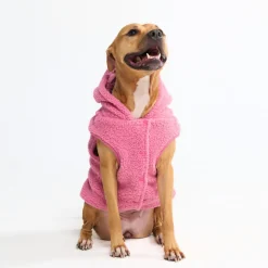 Teddy Sherpa Dog Jacket - Dark Pink
