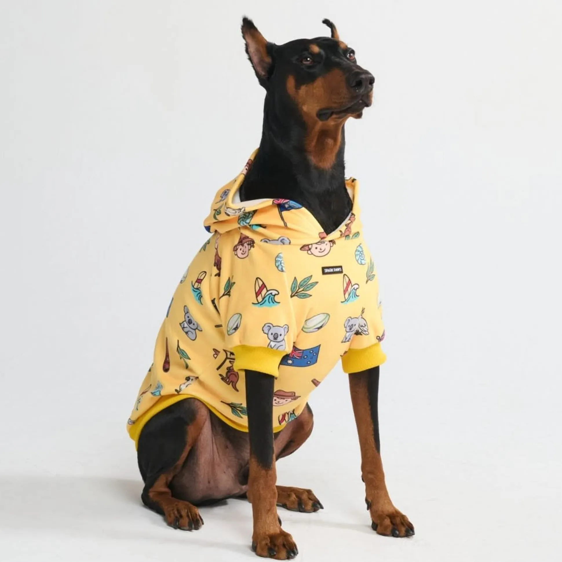The Australia Dog Hoodie - Yellow