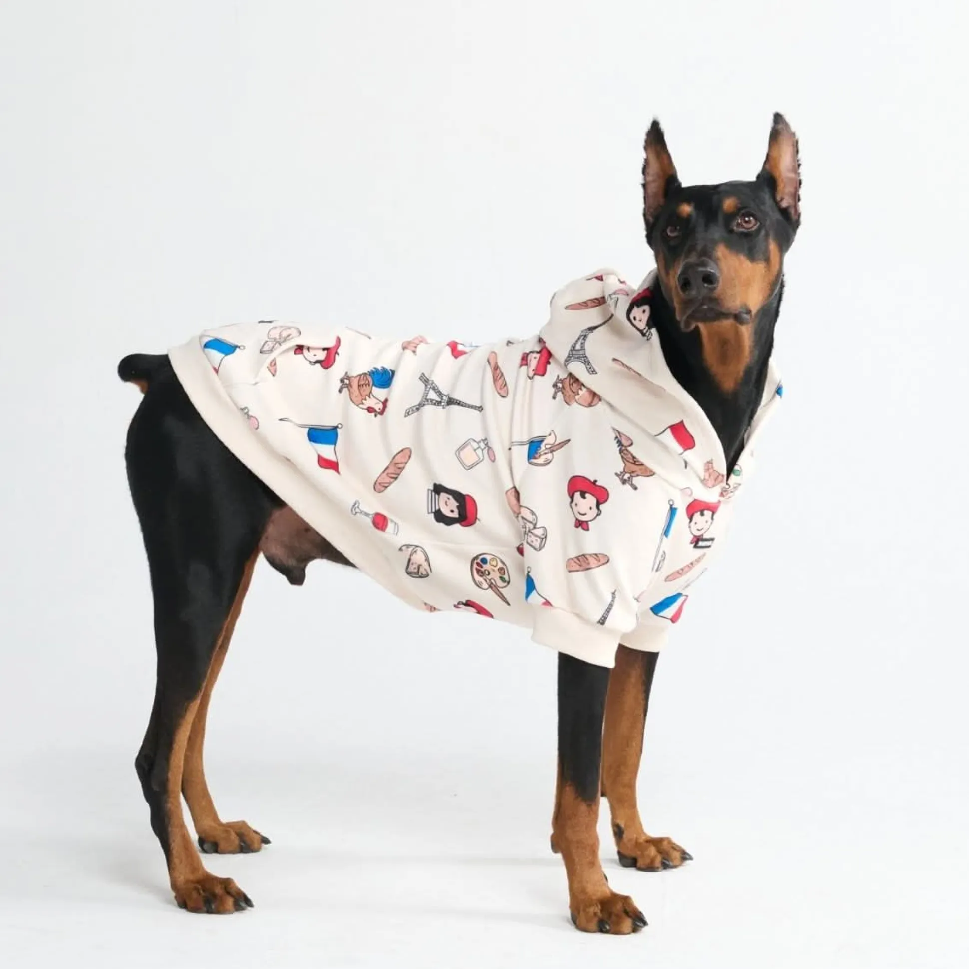 The France Dog Hoodie - Beige