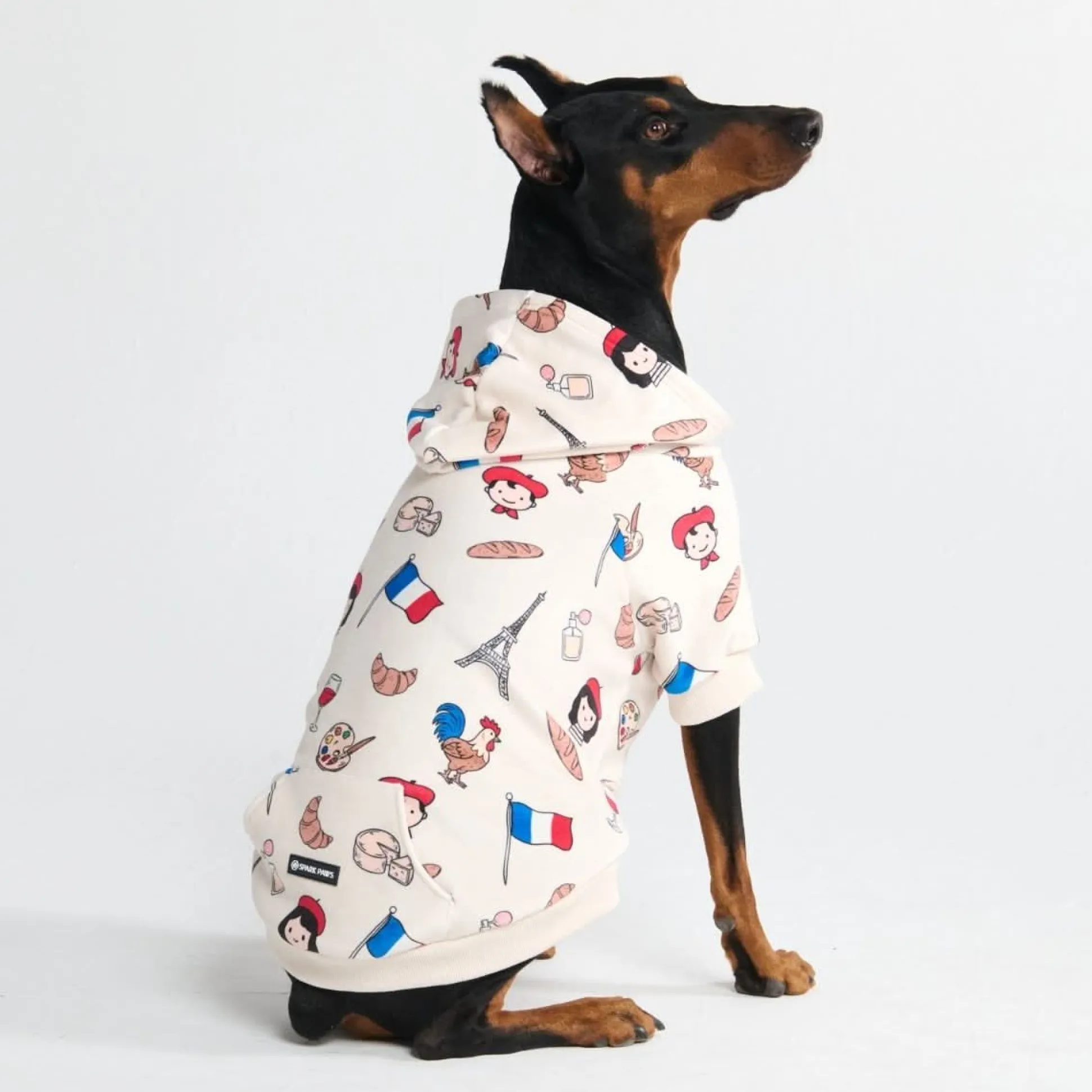 The France Dog Hoodie - Beige