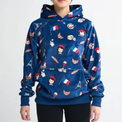 The France Human Hoodie - Blue