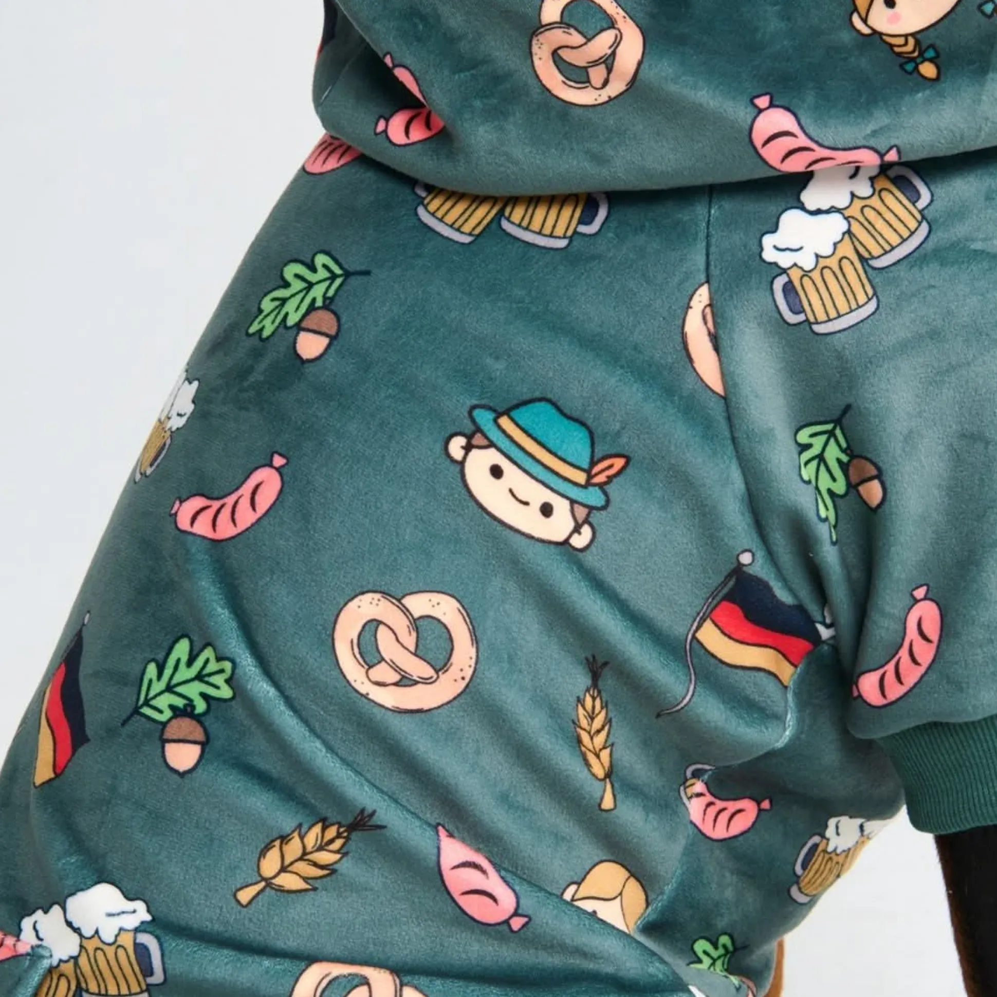 The Germany Dog Hoodie - Dark Green