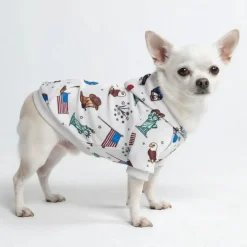 The USA Dog Hoodie - Grey
