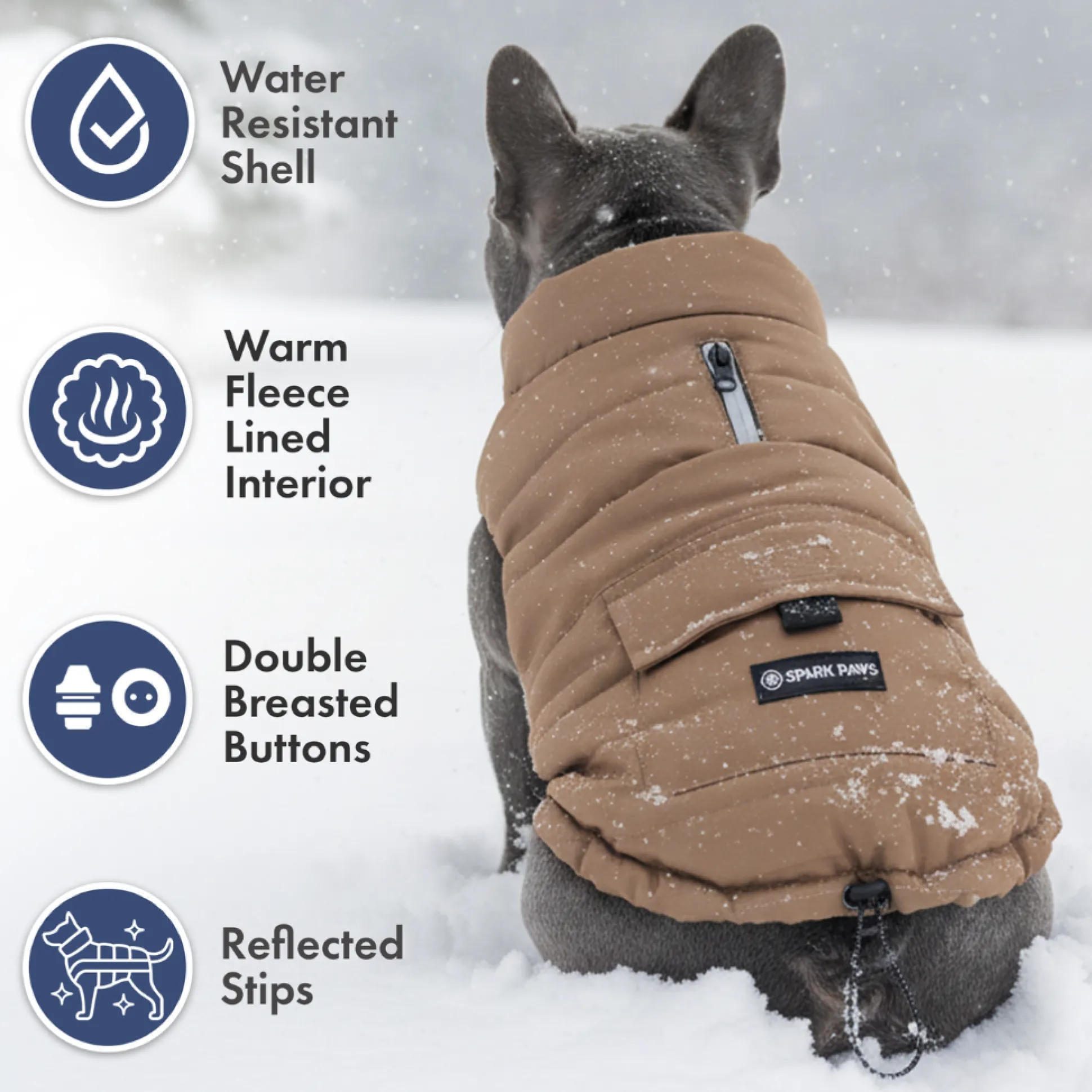 WarmShield Water-Resistant Jacket - Tan