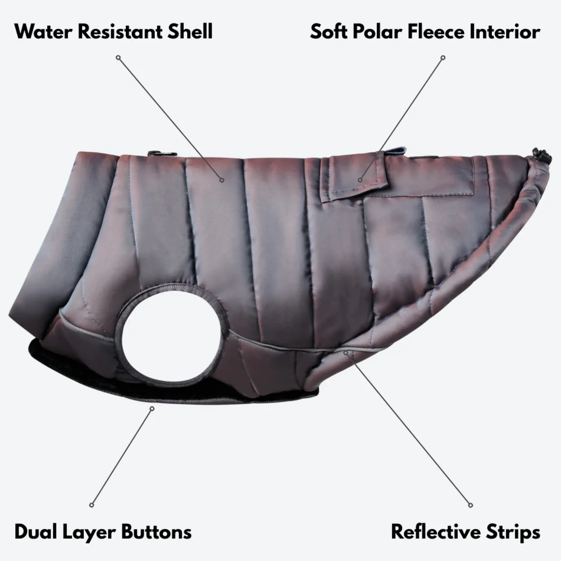 WarmShield Water-Resistant Jacket - Gunmetal Grey